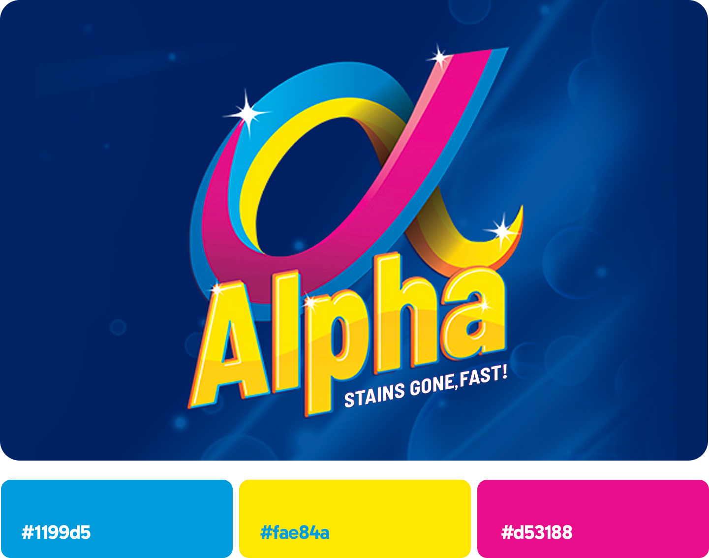 Alpha illustrative logo design - washing powder cleaning