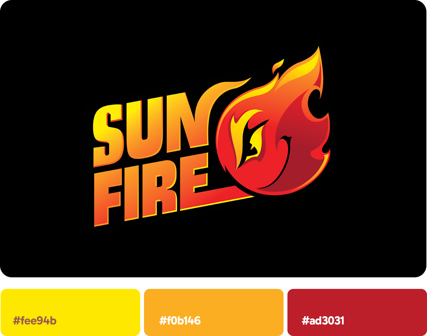 Sunfire Energy illustrative logo design - energy drink
