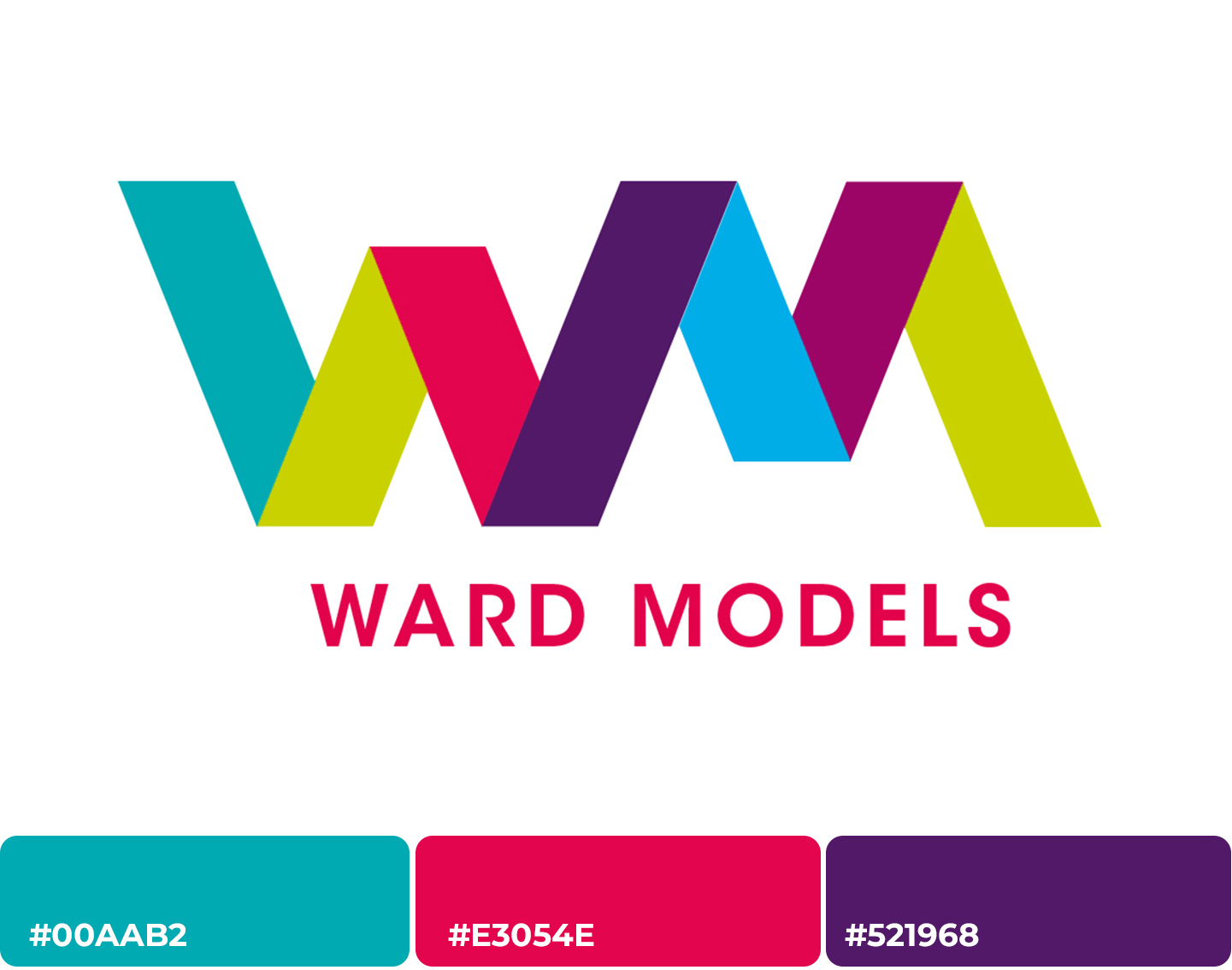 Ward Model typo-iconic logo design - modeling agency