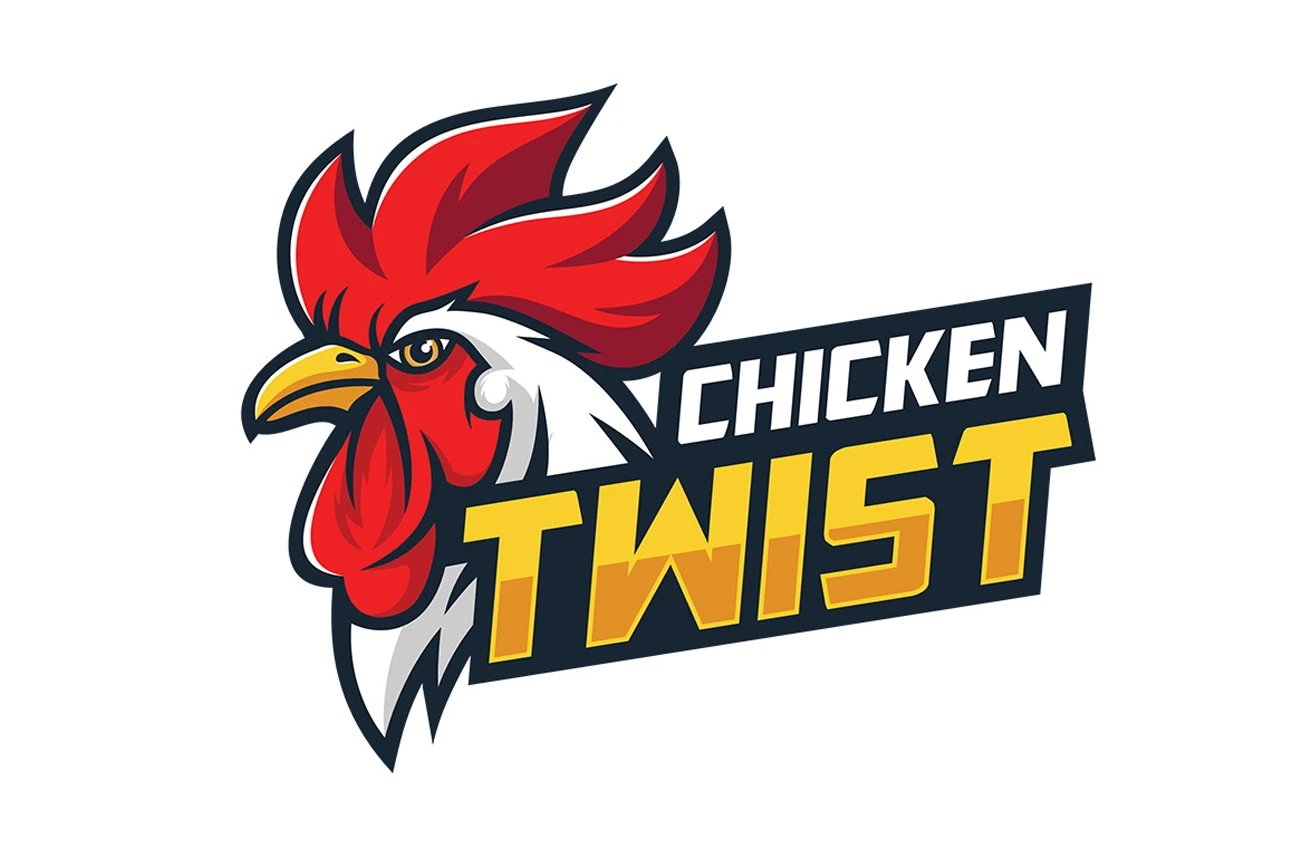 chicken twist food chain ILLUSTRATIVE logo designers south africa company agent orange agency
