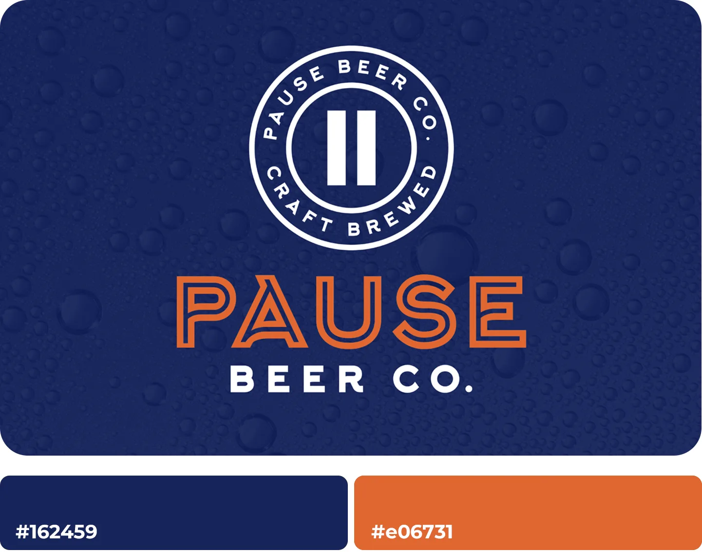 Pause Beer Co logo design - craft beer brewery